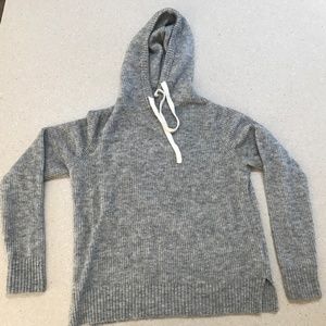 Boden size 6 gray wool hoodie sweater